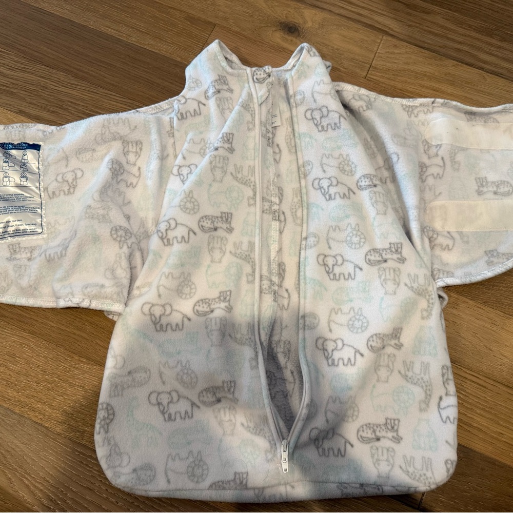 Halo White SleepSack Swaddle with Animal Design